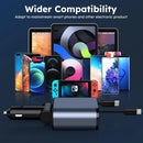 4 IN 1 Retractable Car Phone Charger